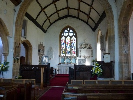 The interior of Creech St Michael Church. 