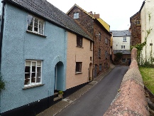 Brightly coloured homes in Wiveliscombe.