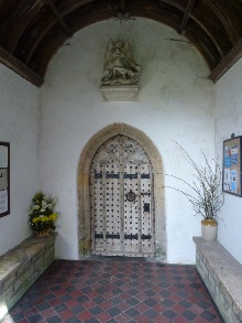 Entrance to the church in Othery. 