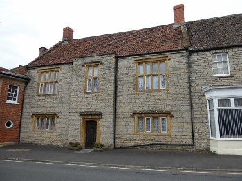Old buildings on the main road running through Queen Camel.