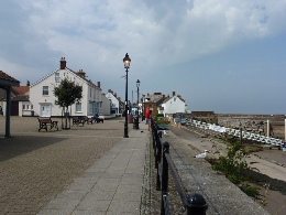 Near the harbour in the village of Watchet.