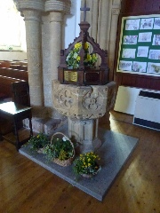 The font in the church at Creech St Michael