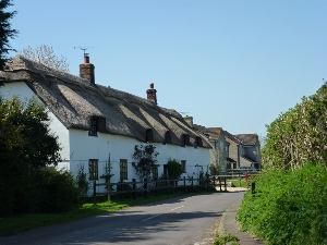 Thatched cottages in Yeovilton.
