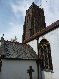 The tower in Watchet Church.