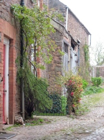 View of old properties in Wiveliscombe.
