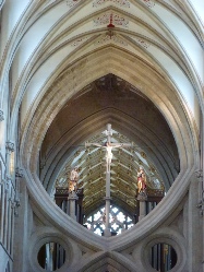 Wells Cathedral interior.