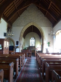 The aisle in St George's Church. 