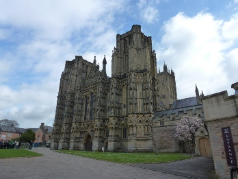 The magnificent cathedral in Wells. 