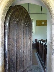 The door into St Mary, Moorlinch.