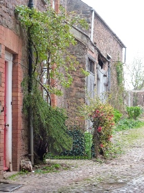 View of old properties in Wiveliscombe.